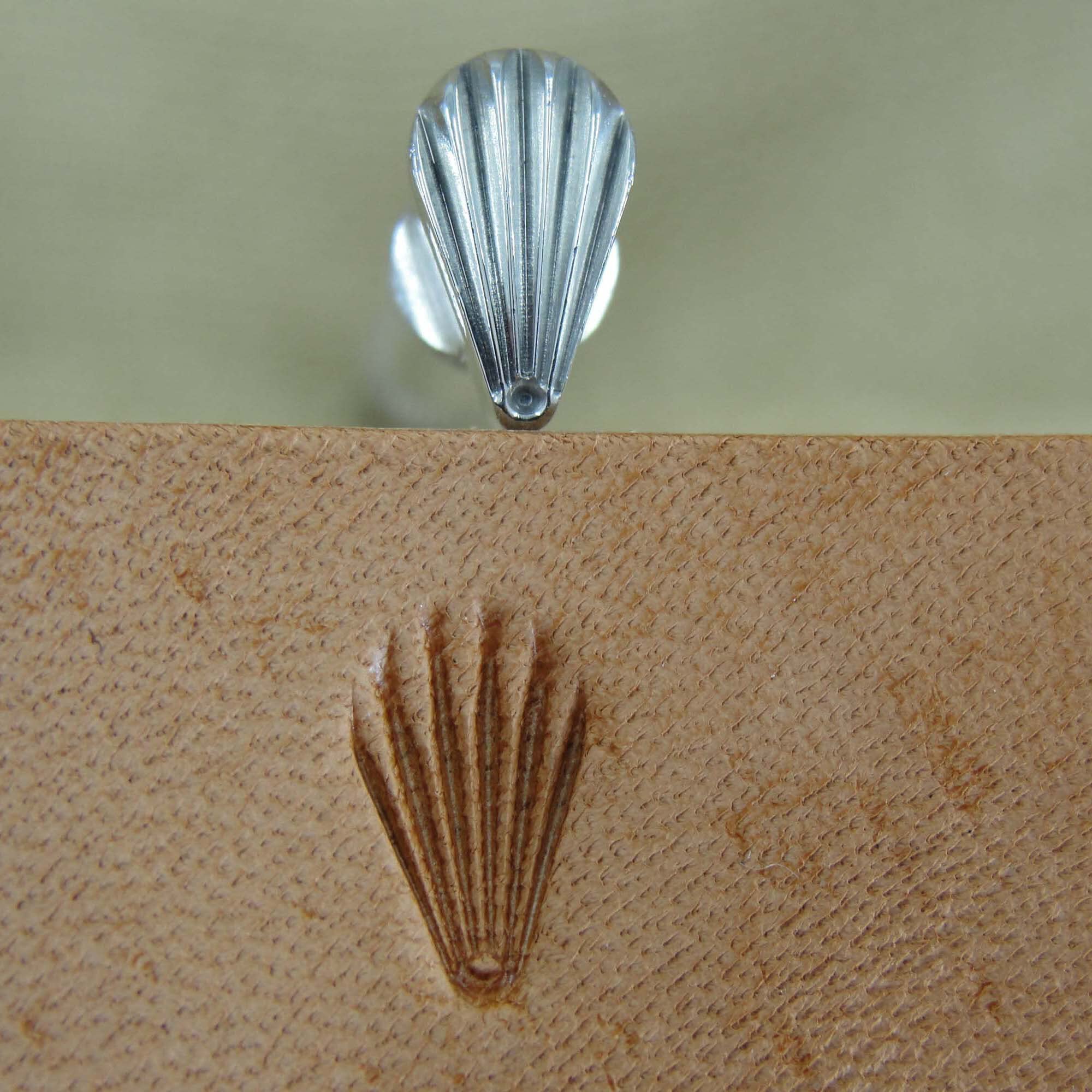 Crescent Shell Filler Leather Stamp, Stainless Steel Leather Stamping Tool, Zhong Jiang Leathercraft Stamp