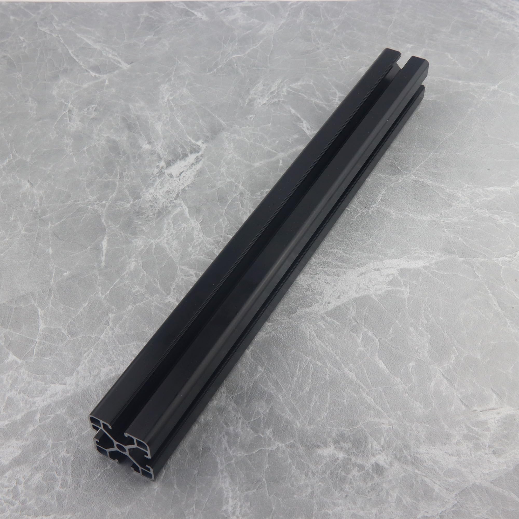 2 Stück Aluprofil 4040 T Typ Schwarz 1000mm Aluminiumprofil Extrusions Europäischer Standard Eloxierte Linearschiene 40x40 Alu Profil für 3D-Drucker, CNC und DIY Projekte