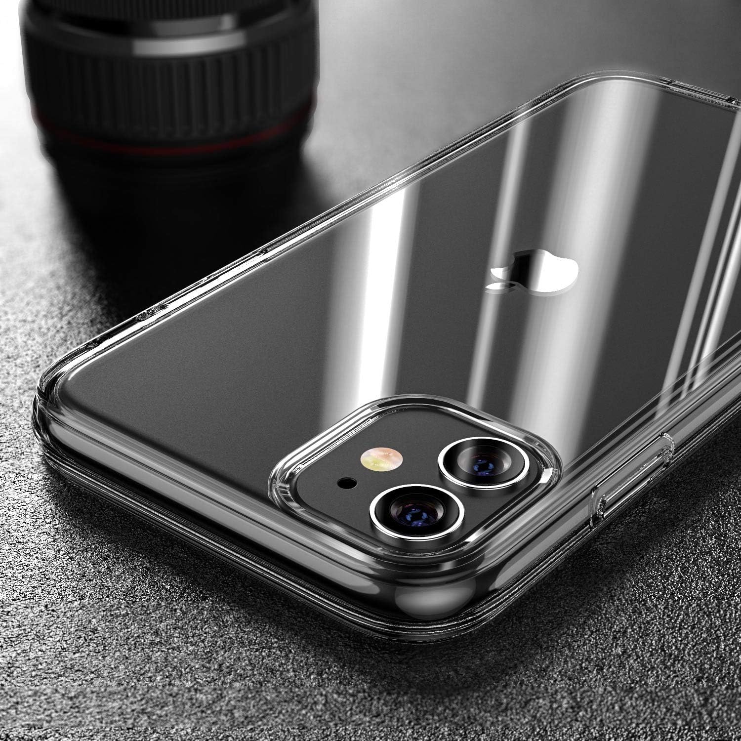 FanTEK Compatible for iPhone 11 Case, Clear Crystal TPU Phone Cases Compatible with iPhone 11 6.1 Inch