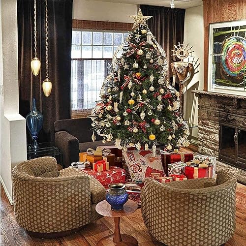 Miniatura 5 de Emopeak - Juego de 24 esferas navideñas, ornamentos irrompibles, 4 estilos, decoración colgante para árbol de Navidad, boda o fiesta (blanco, 1.3