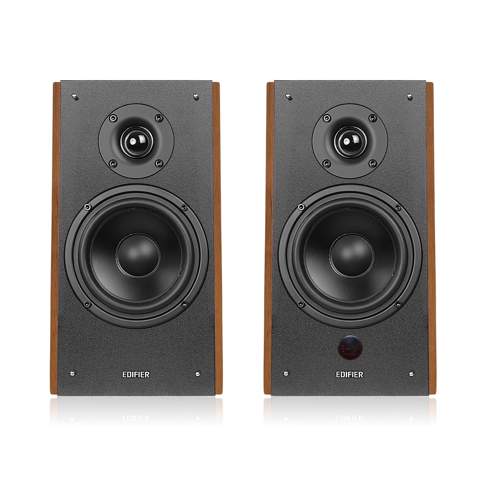 Edifier R2000DB - Kit di altoparlanti Bluetooth 2.0, con telecomando IR e ingresso ottico - 120 Watt - Warm Oak