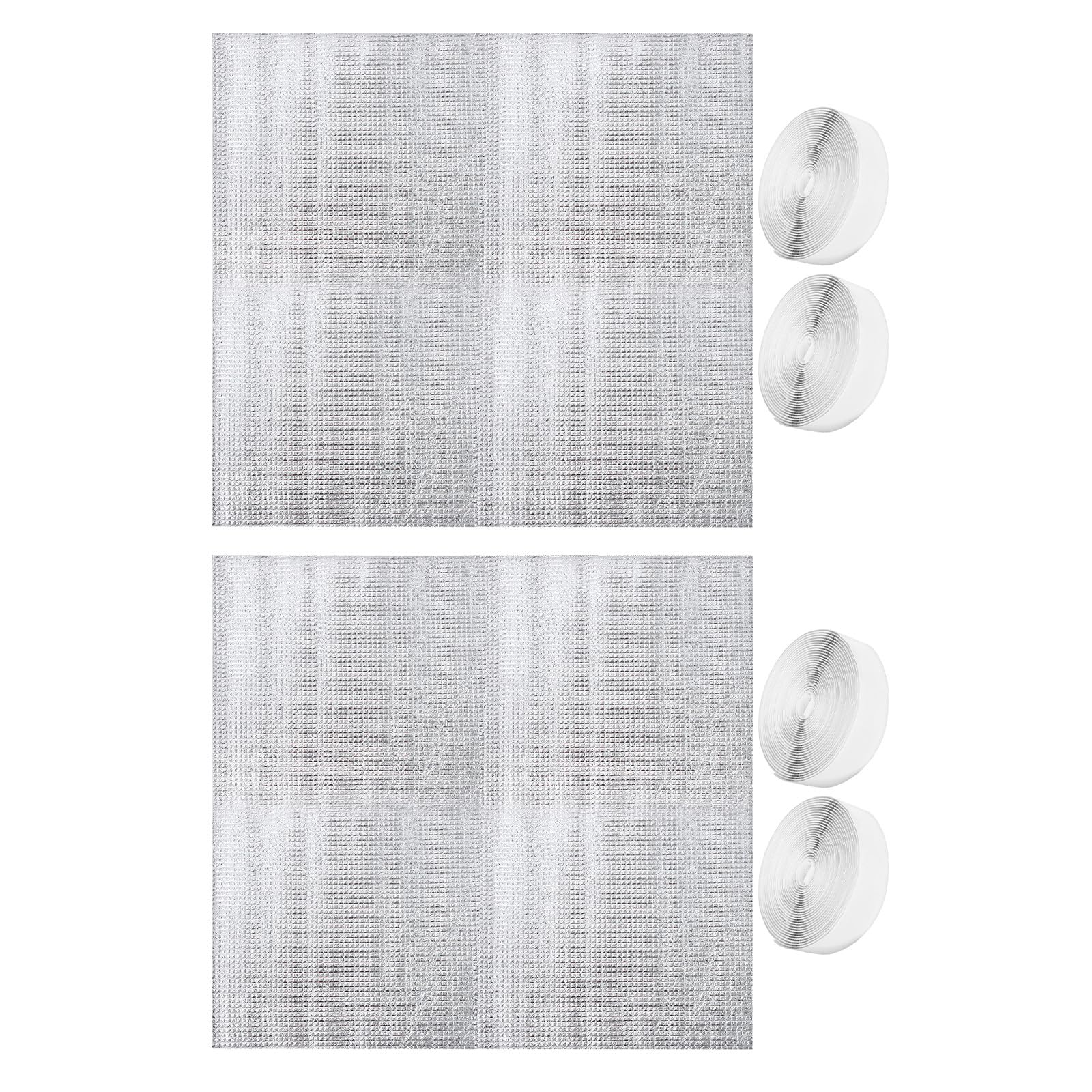Veemoon 2sets Copertura Isolante per Ventola Soffitta Scudo Termico per Isolamento Soffitto in Alluminio Guarnizione per Sfiato Soffitta Ventilazione Migliorata Facile Installazione DIY