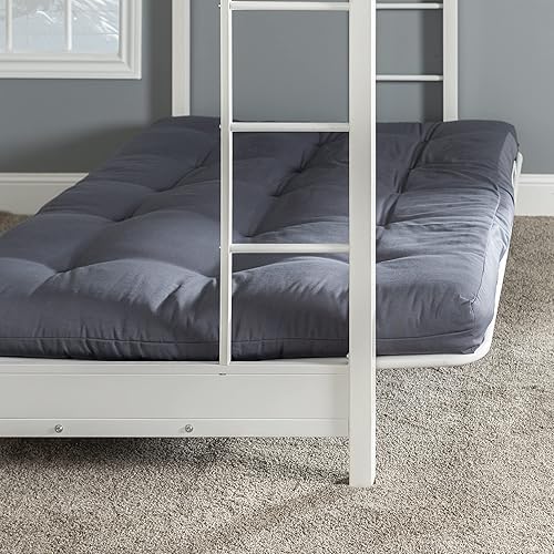 Miniatura 44 de Walker Edison Timothee - Litera de tamaño matrimonial sobre escritorio para la computadora, de metal, tamaño matrimonial, color blanco Blanco,Negro