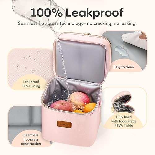 Miniatura 19 de Bolsa enfriadora de leche materna con bolsa de hielo y funda para chupete, enfriador de biberones grande de doble capa con aislamiento para 6