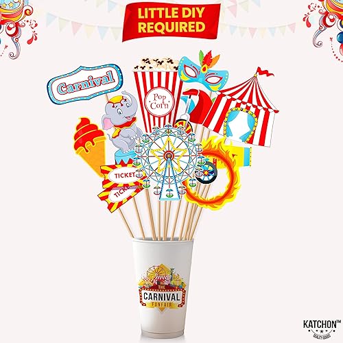 Miniatura 4 de KatchOn, Enormes accesorios para cabina de fotos de carnaval, paquete de 35 | Accesorios de fotos de carnaval para decoraciones de fiestas temáticas