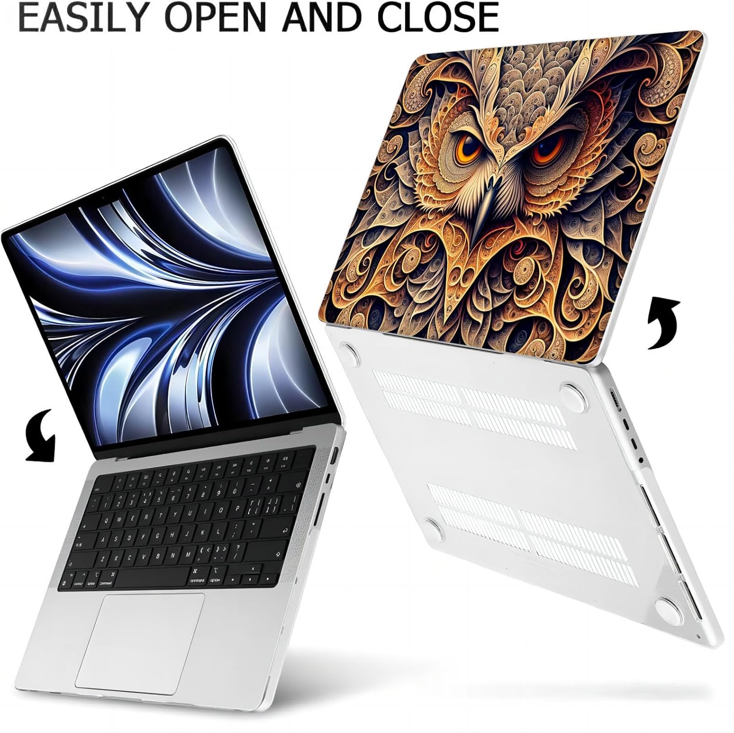 Compatible with MacBook Neo 13-inch, Hard Shell Case with Keyboard Cover and Screen Protector (A3404 A18 Pro chip, 2026 Release) - Owl MC22683