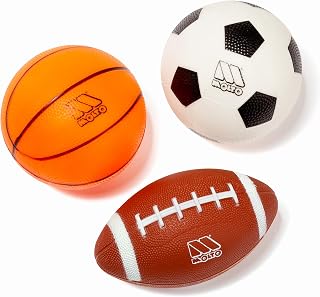 MOLTO | Set de Pelotas de Deporte Moltó | Conjunto de 3 Piezas para Niños | Juguetes de Fútbol, Baloncesto y Rugby | Desarrollo de Habilidades Deportivas