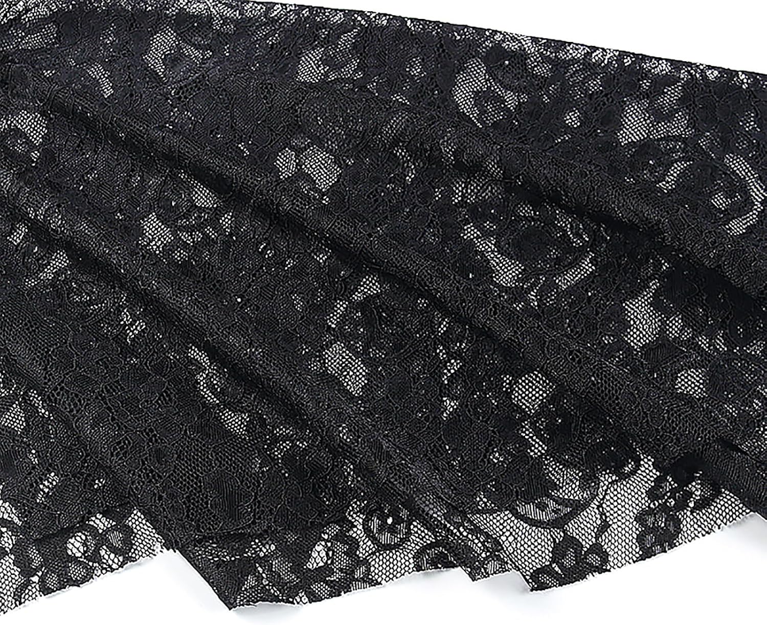 Black Lace Shrug for Vampire Costume - Women Dark Style Cover Up, Long Sleeve Lace Shawl for Halloween Costume