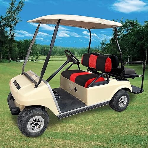 Miniatura 96 de Juego de fundas de asiento de carrito de golf, fundas para asientos delanteros de carrito de golf, ajuste para Club Car Precedent OEM, cojín