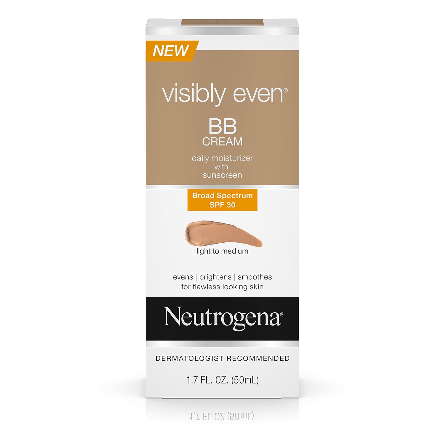 Neutrogena Visibly Even BB Cream , Light To Medium, 1.7 Fluid Ounce