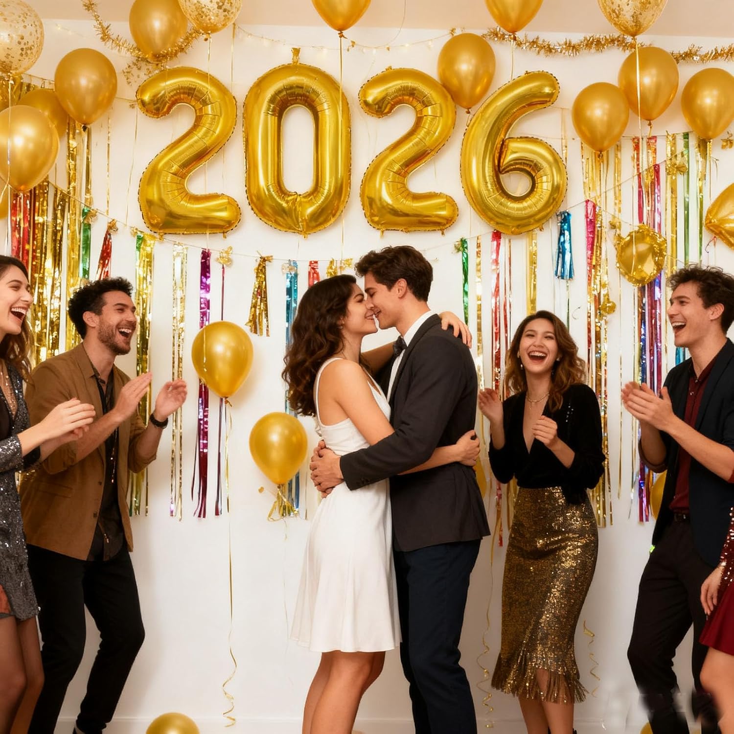 2026 Happy New Year Balloons with Gold Confetti Foil 16 Inch 2026 Numbers Balloons for Graduation New Year Eve Festival Party Supplies - Image 5