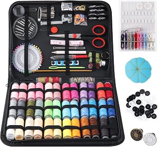 DUSCS Large Sewing Kit for Adults, 235 Pcs Needle and Thread Kit with Basic Sewing Supplies and Accessories for Travel Small Fixes, Emergency Repairs, Hand Sewing, Beginners, Starter