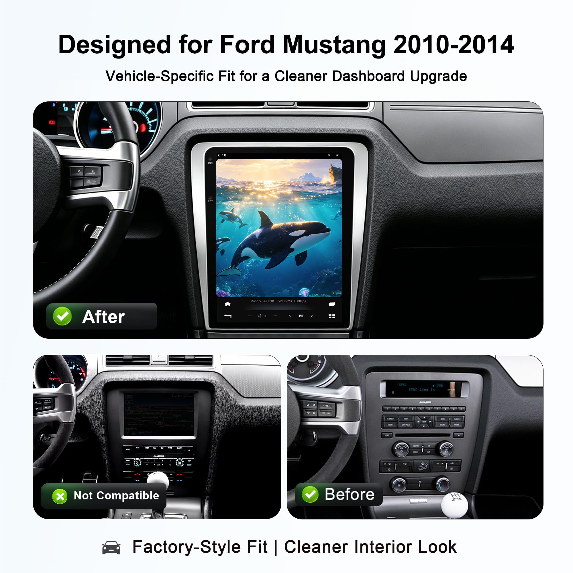 Amazon.com: CUSP 12.1 Car Stereo for Ford Mustang 2010-2014