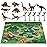 TEMI Dinosaur Toys for Kids 3-5, Jurassic Dinosaurs Figures with Play Mat and Trees to Create a Dinosaur World, Triceratops, Velociraptor, Gifts for Toddler Boys and Girls 3 4 5 6 7