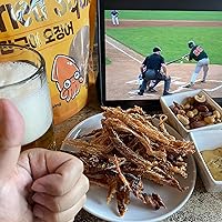 Vista 4 de Gangwon Export - Bocadillo de calamar seco sabroso [bolsa de 9.17 onzas] – Cecina de calamar a la parrilla en rodajas para adultos y niños – 0.39 oz