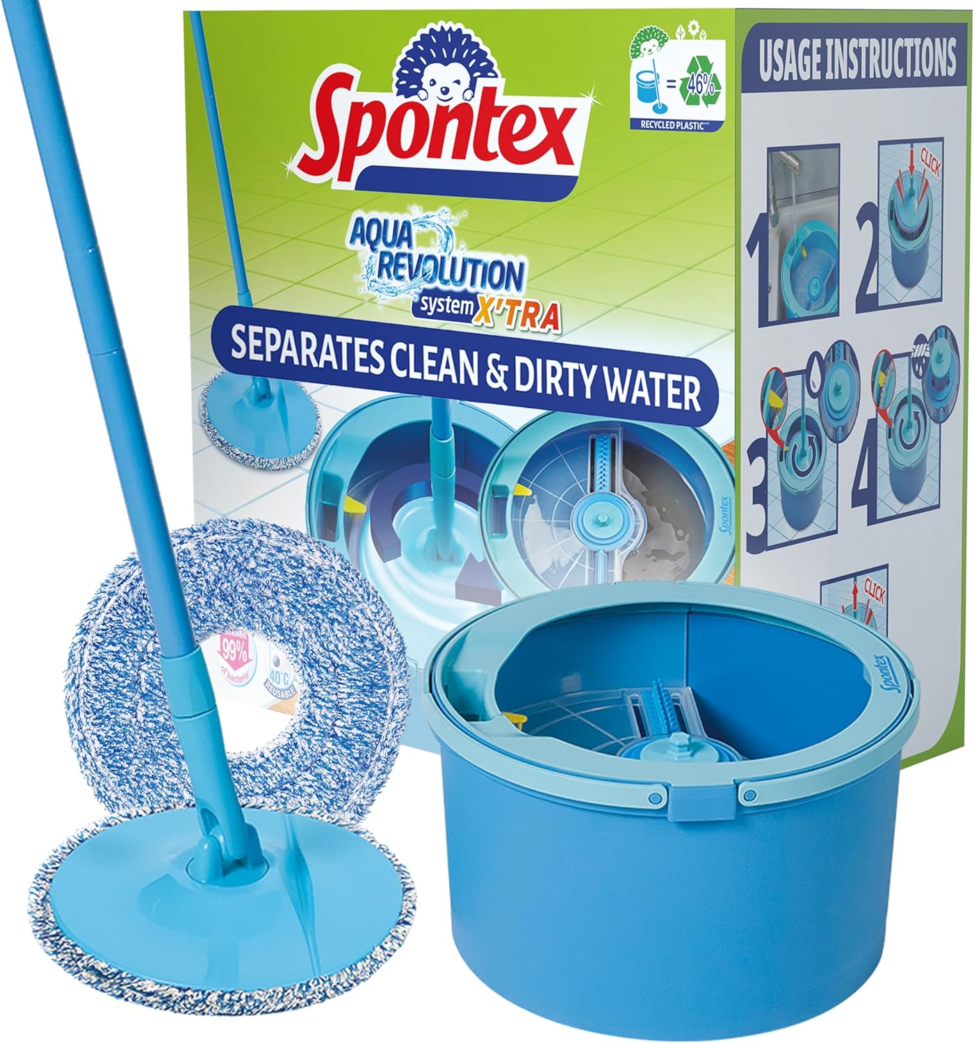 Set de mopa y cubo Spontex Aqua Revolution System X’tra por sólo 37,49€ ¡¡25% de descuento!!