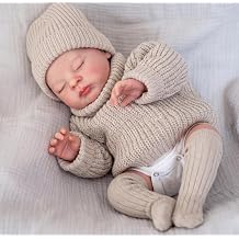 KAWAYII 19Inch Lifelike Esenia Soft Slicone Vinyl Reborn Baby Dolls Realistic NewbornBaby Doll Cloth Body Toy Gifts for Kids Age 3+
