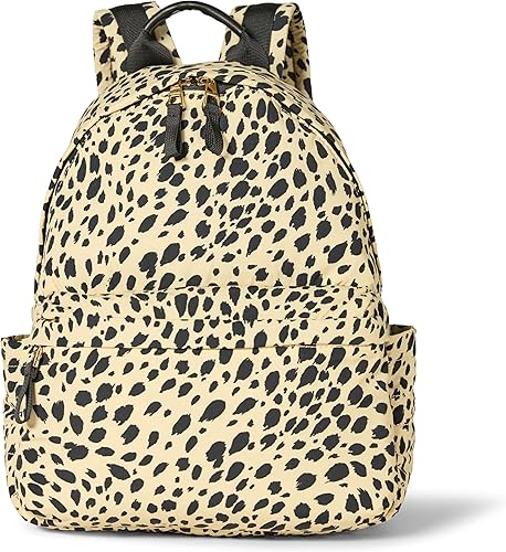 Tienda Essentials Mochila escolar unisex de nailon para niños, leopardo beige, talla única