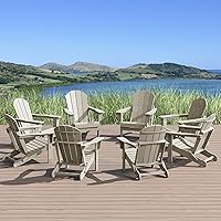 Vista 146 de WestinTrends Malibu - Juego de 2 sillas Adirondack plegables de polietileno para exteriores, color lima