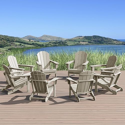 Vista 162 de WestinTrends Malibu HDPE - Silla plegable Adirondack de polietileno para exteriores, color azul pacífico Pacific Blue