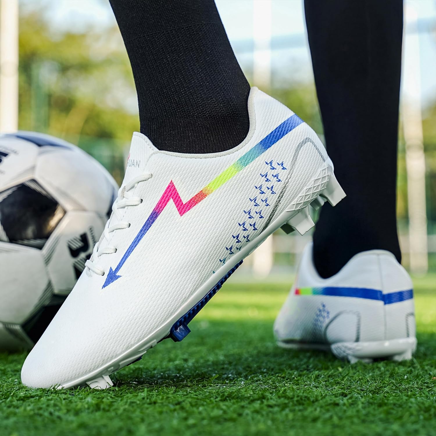 Men’s Soccer Shoes Low-Tops Non-Slip Lace-Up Football Cleats Outdoor Sports Athletic Spikes Indoor Baseball Lacrosse Sneaker - Image 9