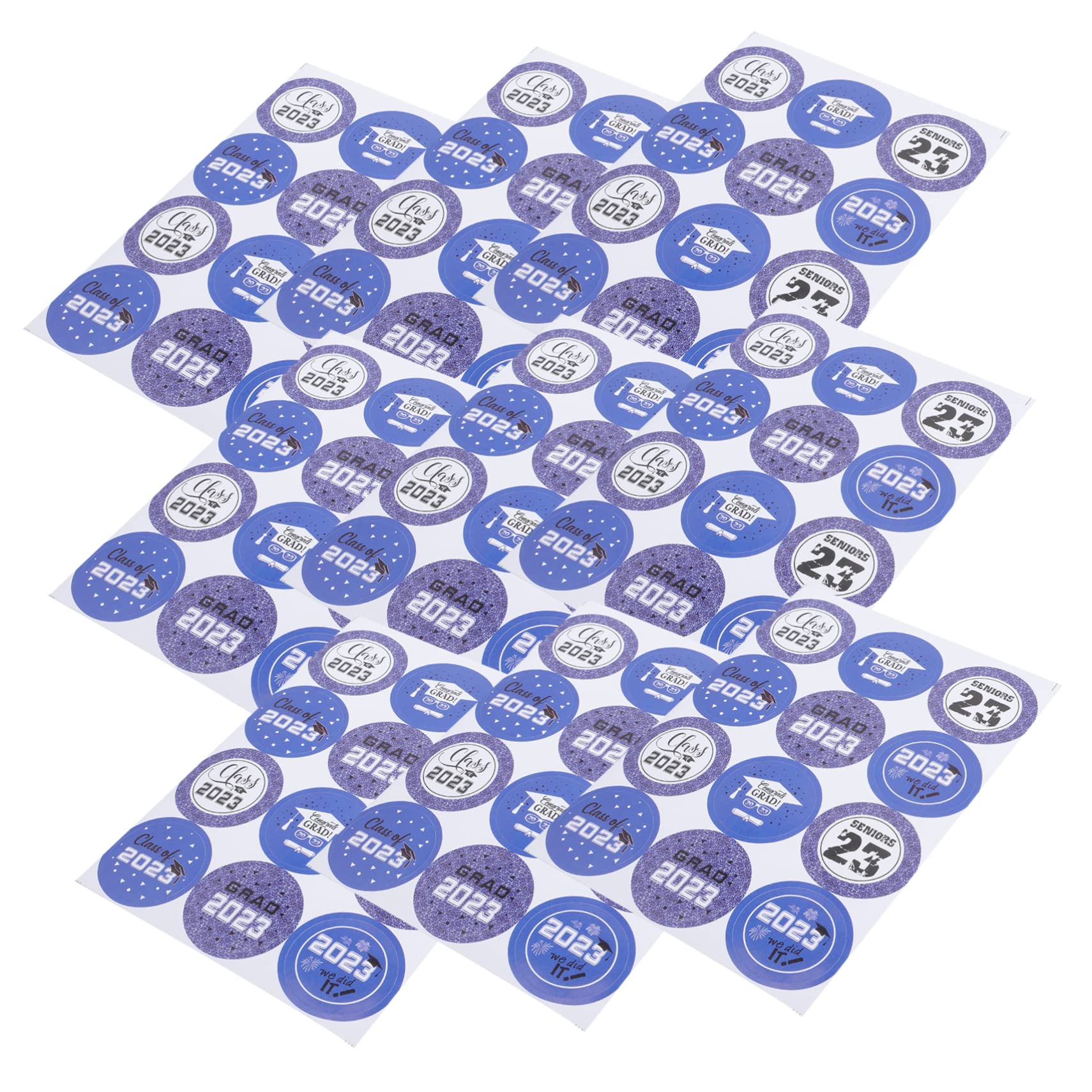 LALAFINA 80pezzi Etichette Adesive Per Laurea Da Stickers Sigillanti e Per Feste e Regali Facili Da Applicare e Rimuovere Senza Residui