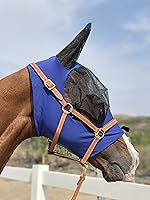 Vista 3 de Máscara de mosca de caballo, súper cómoda, máscara de mosca de caballo, máscara elástica con orejas, solo hacemos productos que les gustan a