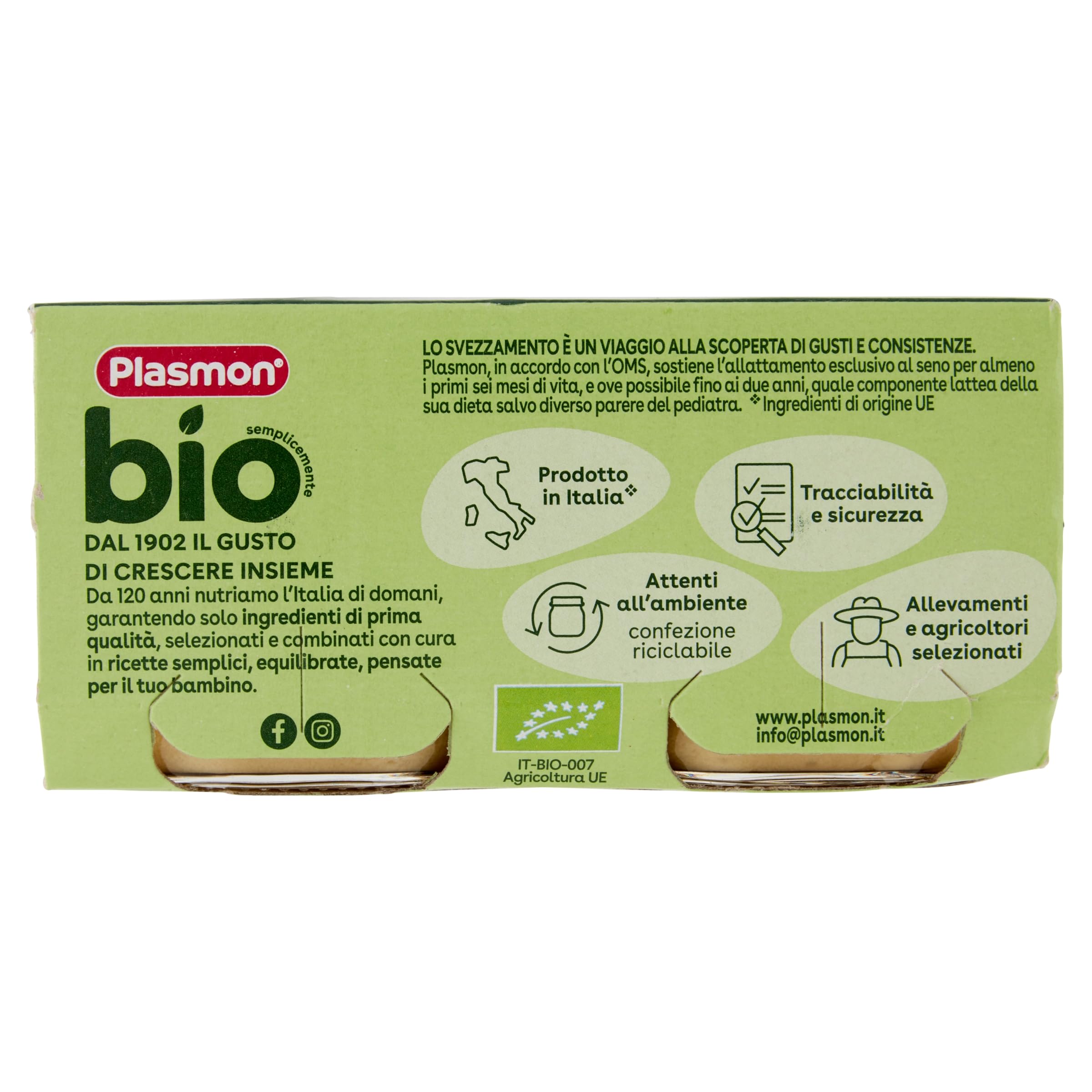 Plasmon BIO Omogeneizzato Pollo 2X80g (12 Confezioni)
