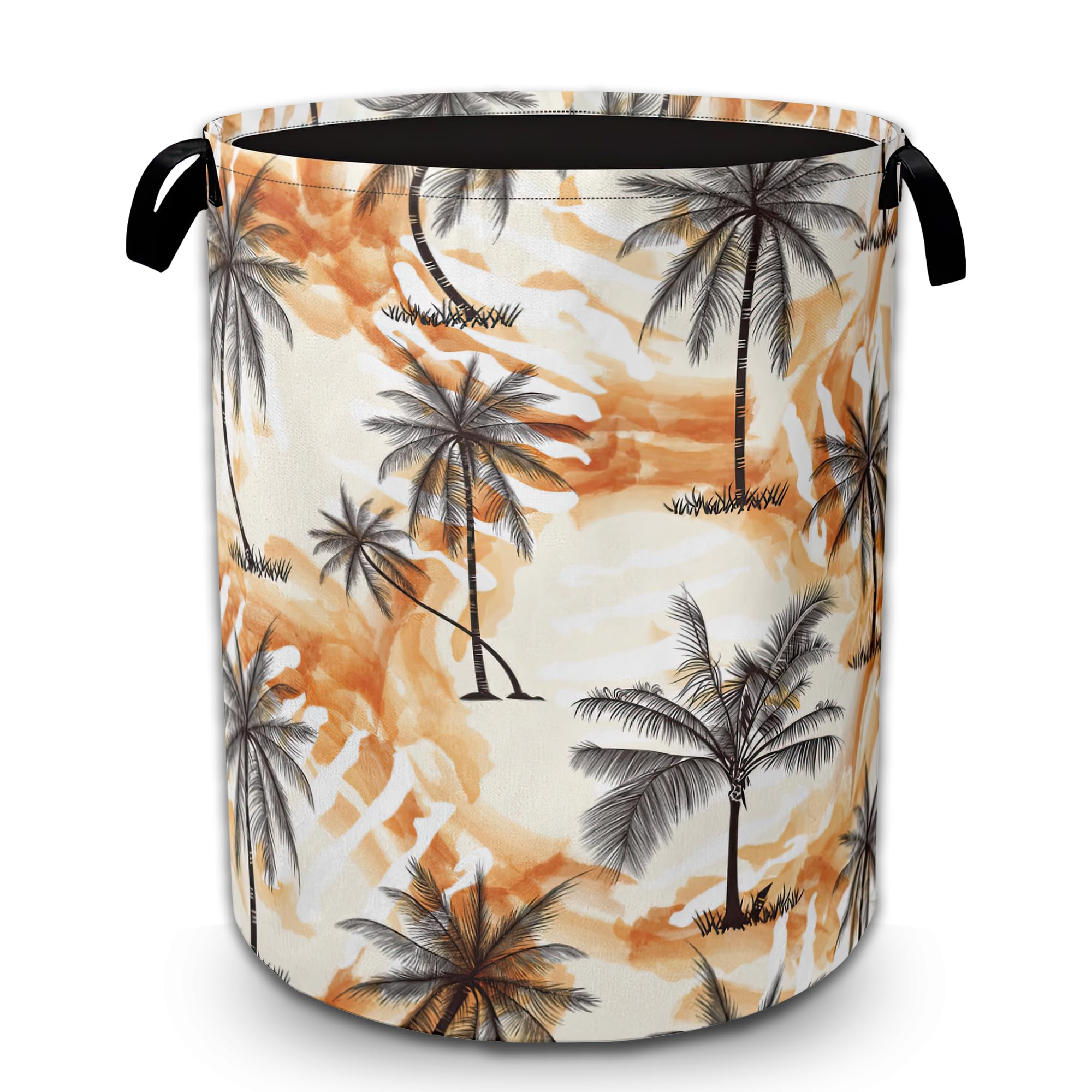 Bilangce Girls Palm Tree Laundry Hamper Laundry Basket Collapsible Organizer Baskets For Storage Bin Toy Bins Gift Baskets Bedroom Clothes Children Nursery Hamper
