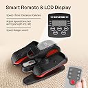 Sparnod Fitness SMB-575 Electric Under Desk Elliptical Trainer, Portable Seated Pedal Exerciser with Remote Control, LCD Display, Massage Pedals,150kg Capacity gallery image