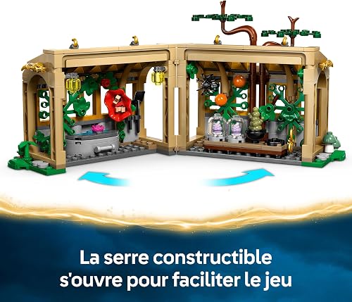 LEGO Harry Potter Le Château De Poudlard : Le Cours De Botanique - Jeu De Construction Modulaire - Minifigurines De Neville, Hermione & Prof. Chourave - 3 Mandragores - Cadeau Fille Dès 8 Ans 76445 - 3