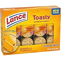 Vista 9 de Lance Galletas tipo sándwich, queso cheddar tostado, 8 paquetes envueltos individualmente, 6 sándwiches cada uno