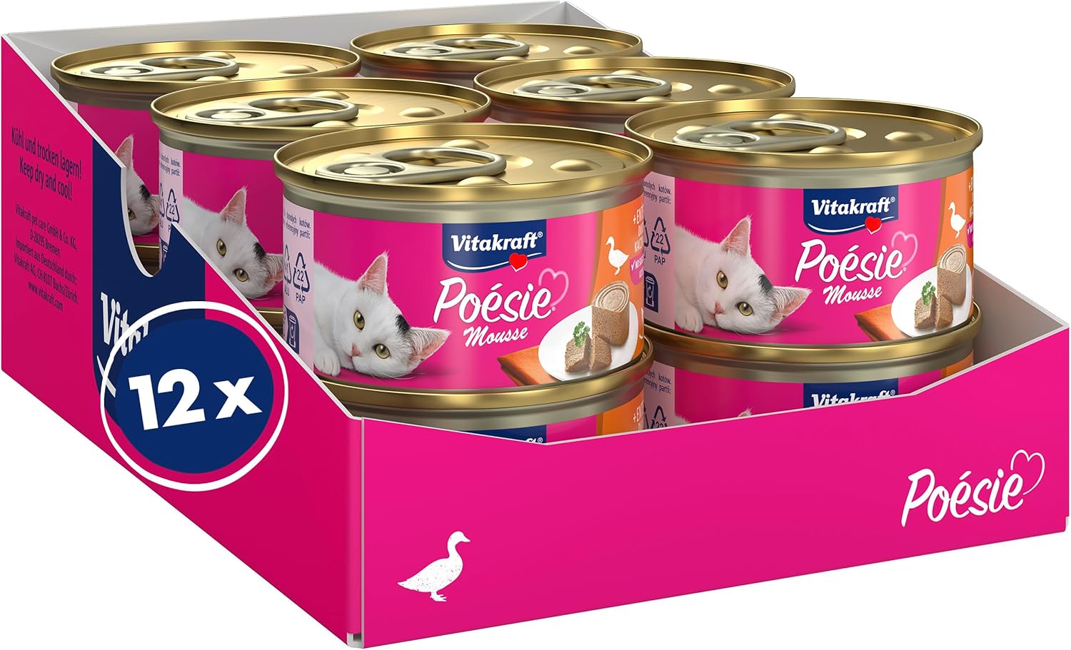12 latas de comida para gatos Vitakraft Poésie Mousse por 9,01€ (en compra recurrente)