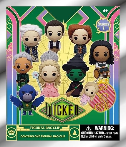 Wicked Series 1 – 5" Collectible Bag Clip – Blind Bag (ONE Random Figure) – Movie Musical Character Keychain/Backpack Accessory | Official Licensed Merchandise
