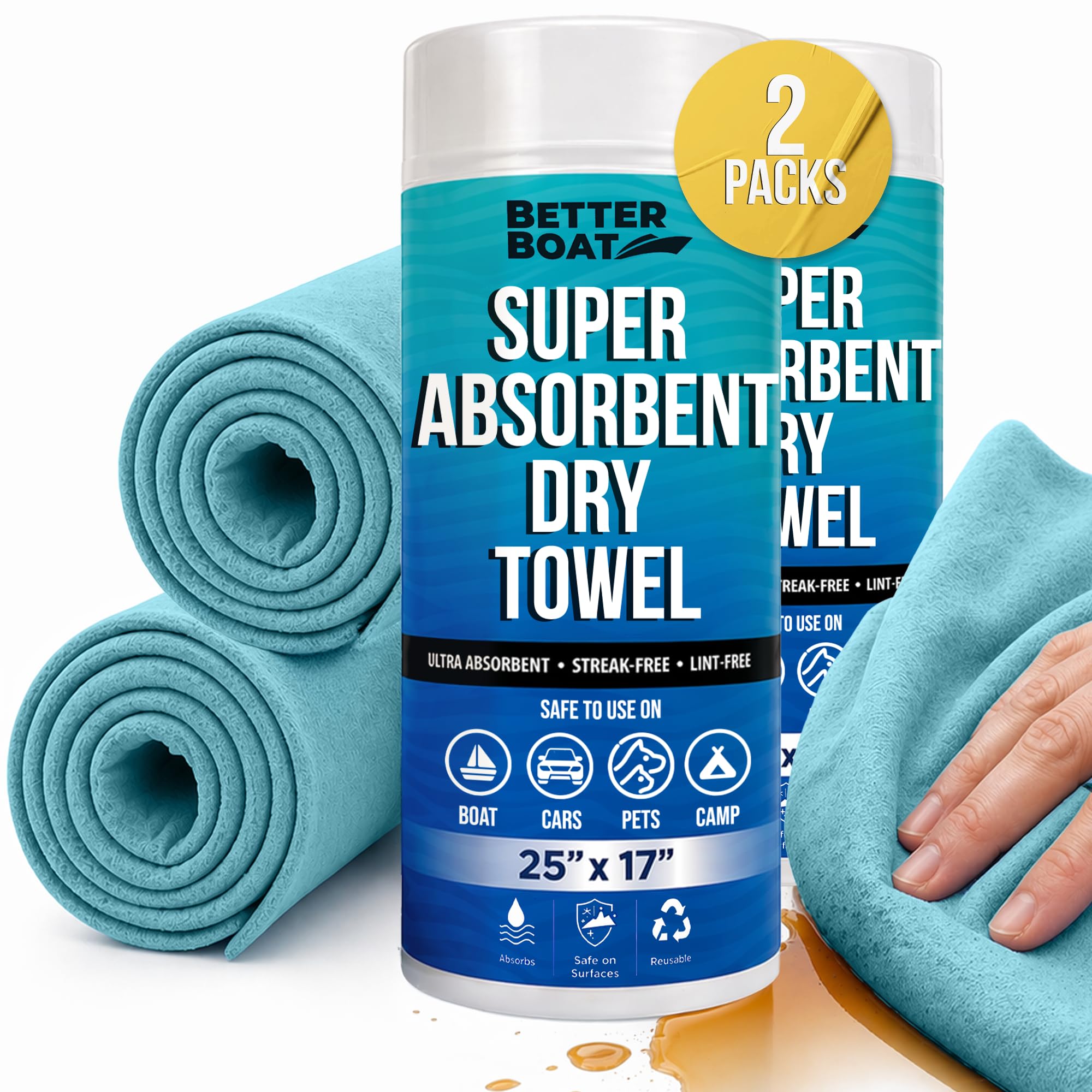 Amazon.com: Super Absorbent Towels, Synthetic Chamois Cloth for