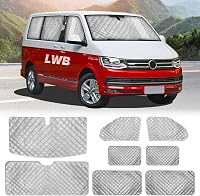 MaxEarn 8 részes hővédő szőnyeg VW T5/T6 fülkéhez, napvédő roló szett, hőszigeteléssel 1