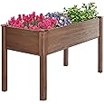 Best Choice Products 48 x 24 x 30 Inches Raised Garden Bed, Elevated Wood Planter Box Stand for Backyard, Patio, Balcony with Bed Liner, 200 Pound Capacity - Acorn Brown