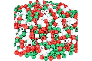Festive Christmas Bead Quartet: Deck Your Halls with Red, Green, White, and Magic