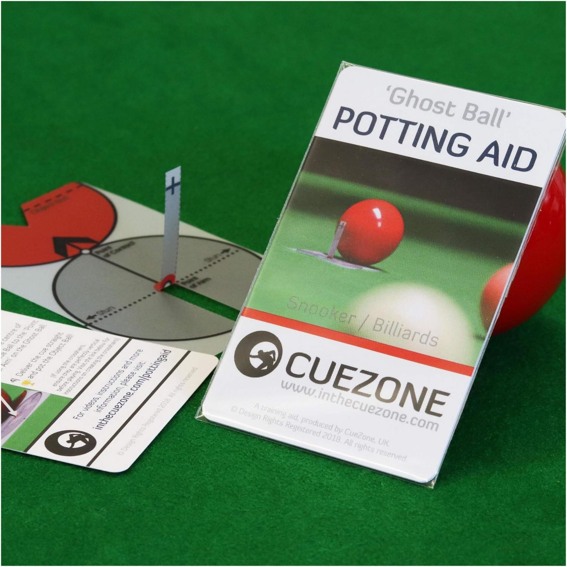 CueZone 1 x Ghost Ball - Snooker/Billiard Potting Aid for Practice - Snooker Accessories - Billiards Accessories - Snooker Gifts - Snooker Presents
