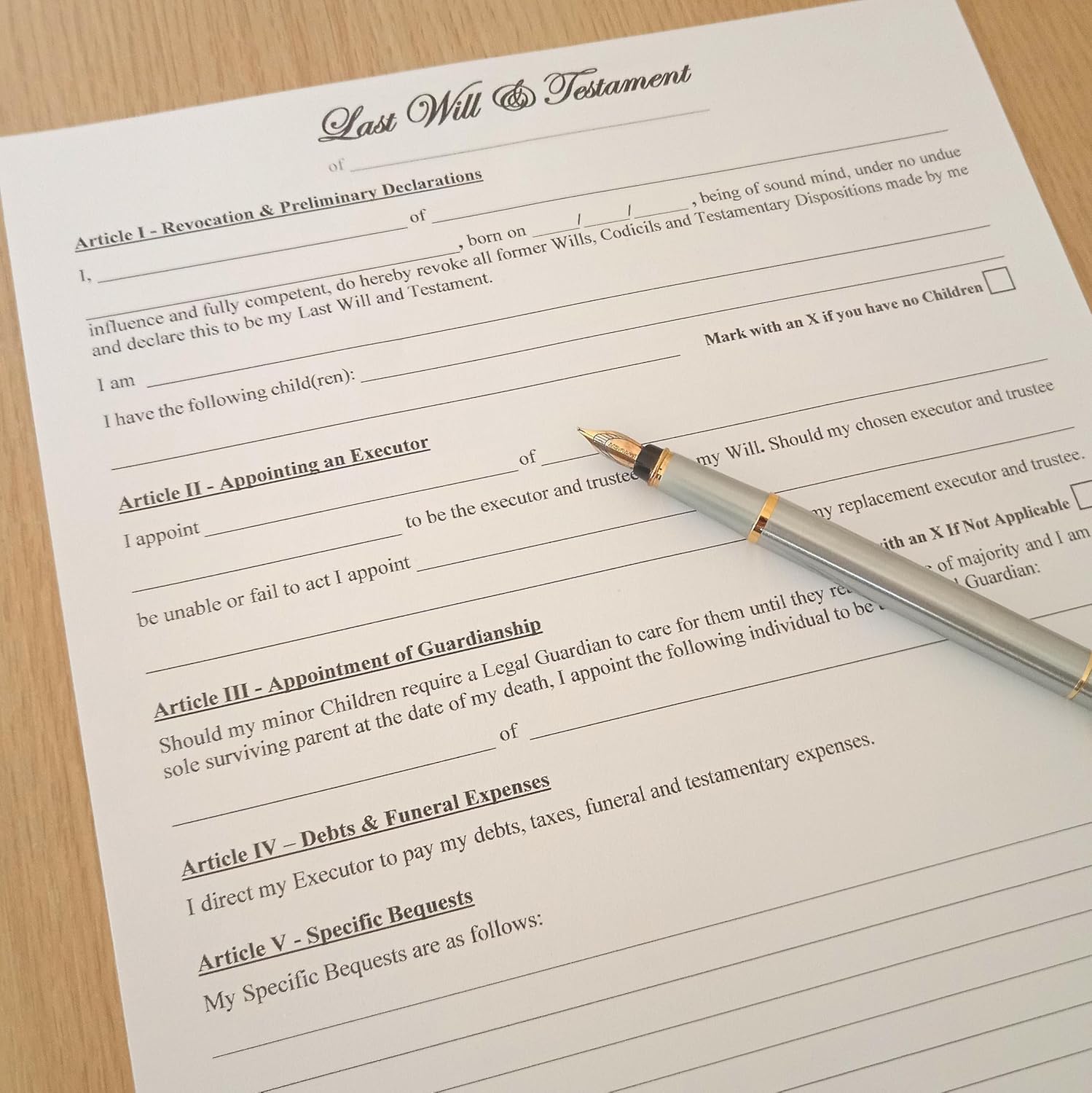 Last Will and Testament Kit, Do It Yourself Will Kit (DIY Will Writing