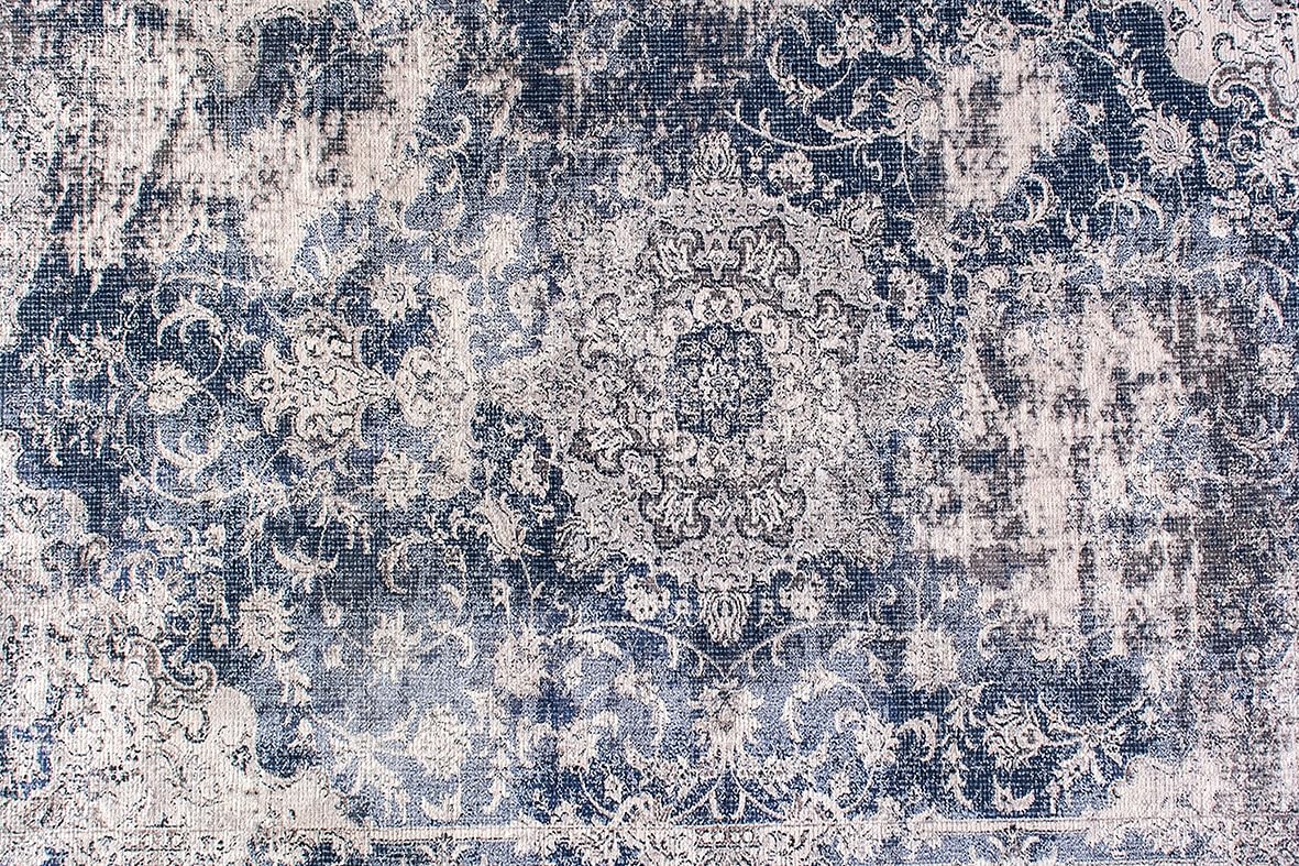 Jute & Co. Tappeto moderno effetto vintage in cotone e polyestere Stampato, lavabile in lavatrice, elegante e di qualità (70x140)