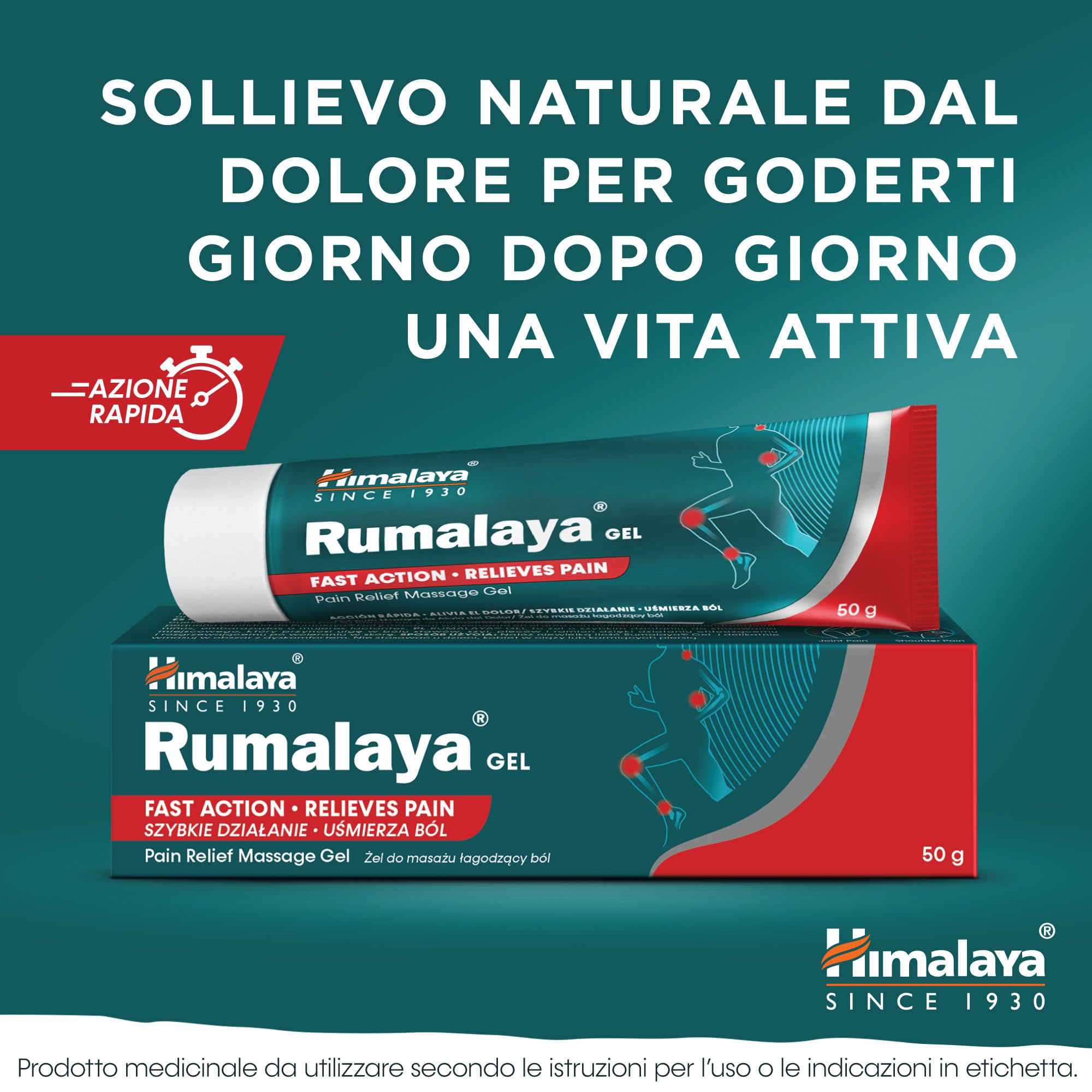 Himalaya Rumalaya Beruhigendes Gel, Massagegel ad azione rapida per una forte vitalità 50 g