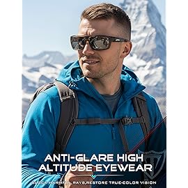 ATTCL Polarized Sunglasses Men for Fishing: UV Protection Lightweight TR90 Sports Wrap Sun Glasses Driving Golf Cycling Running 5001 Toushenka-Silver