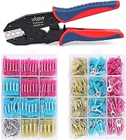 Vista 9 de Zhushan Juego de herramientas de prensado de alambre de 8 piezas, kit de crimpadora de trinquete con troqueles intercambiables para conectores