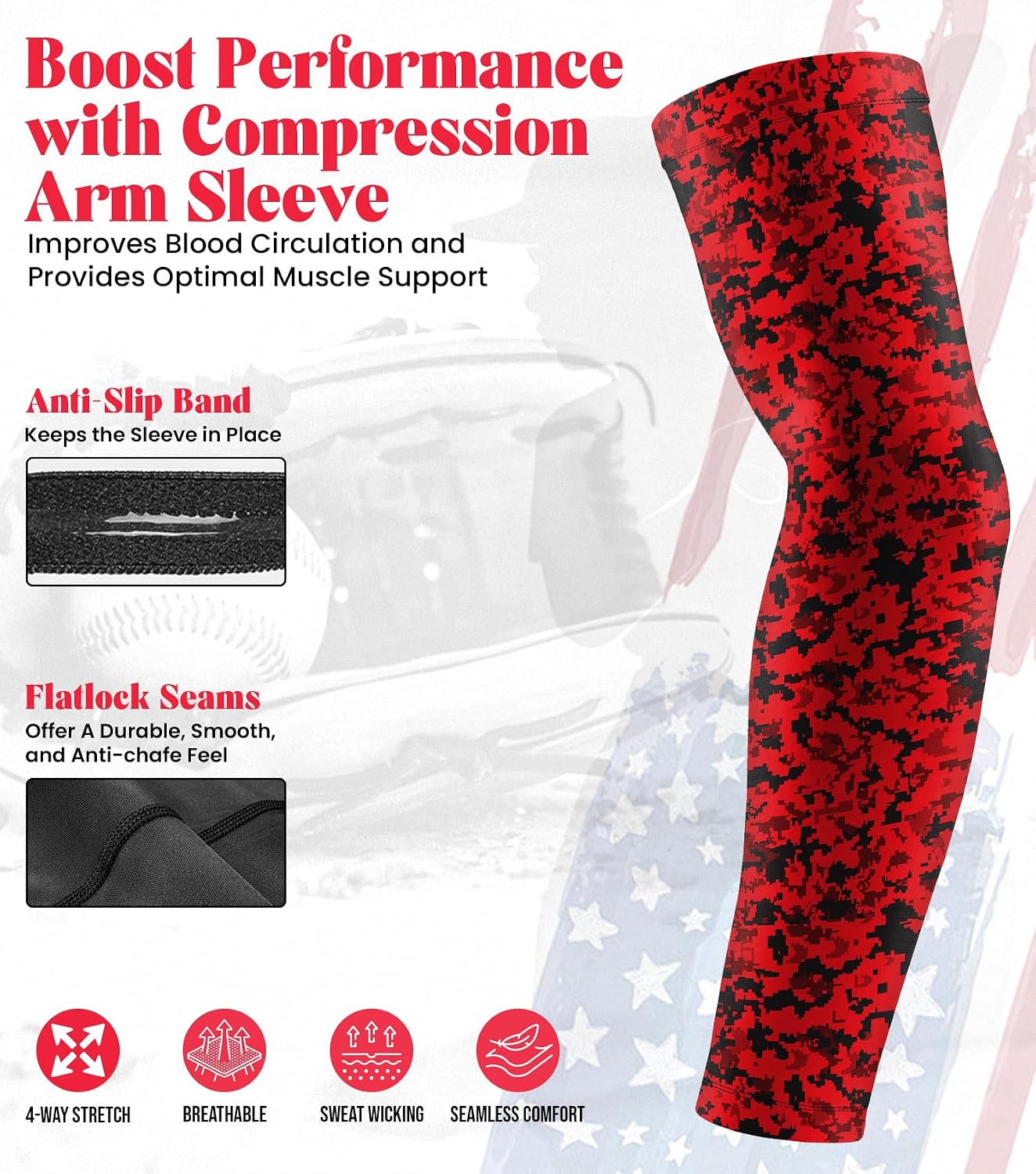 Exxact Sports Youth Batting Gloves with Arm Sleeve