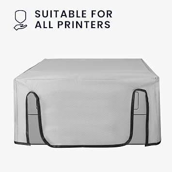 kwmobile Dust Cover Compatible with Brother HL-L2310D / L2350DW / L2370DN / L2375DW - Printer Case - Fabric Protector Cover - Light Grey