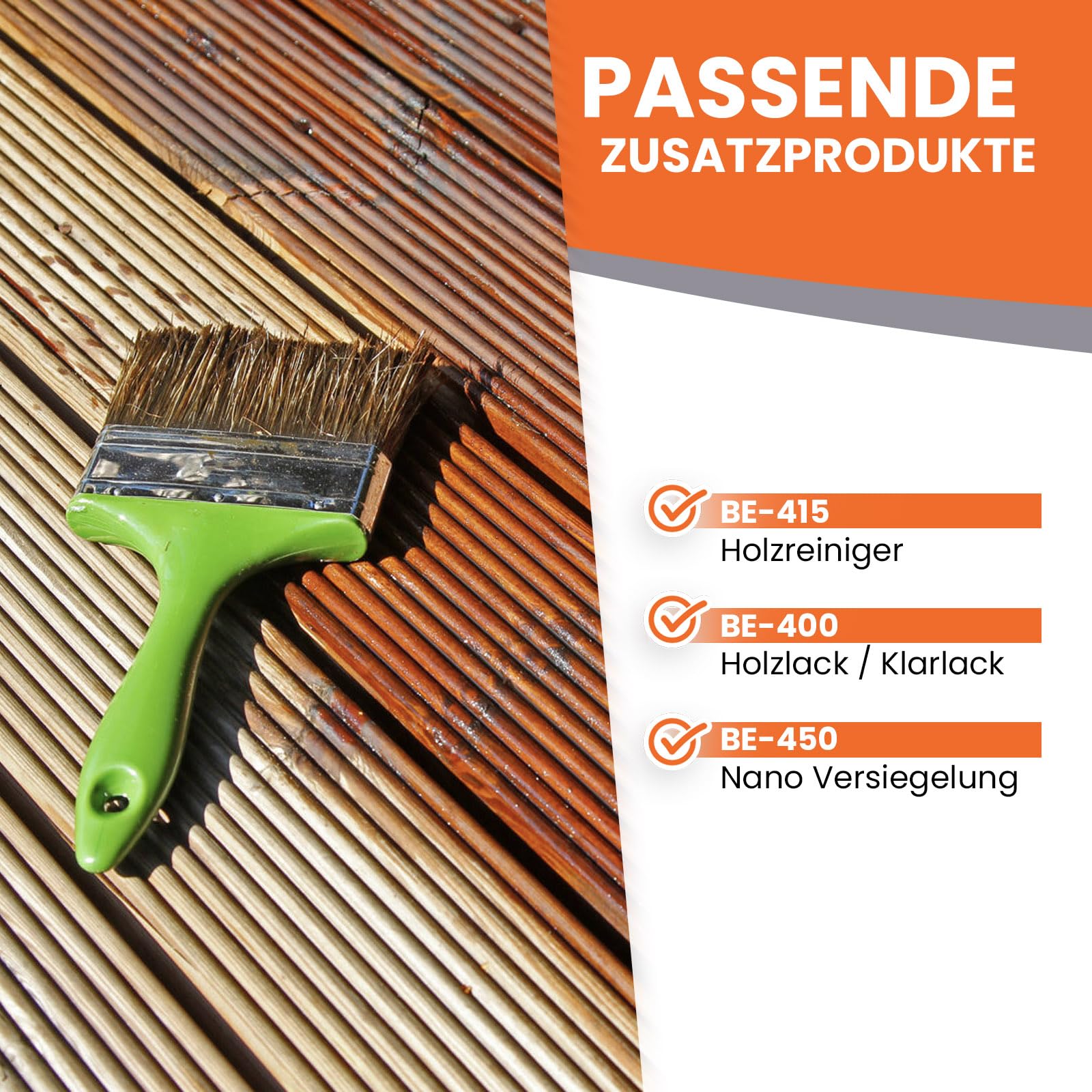Douglasien Öl 10l farblos I Holz-Öl für innen & außen I Leinöl-Firnis zum Holzschutz & Holzimprägnierung von Douglasien, Terrassen, Gartenmöbeln, Treppen I Wasser & schmutzabweisend - BEKATEQ BE-291