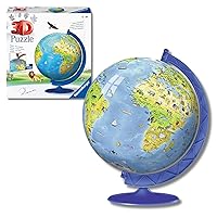 Ravensburger - Puzzle 3d Globo Terrestre Impara La Geografia Con Gli Animali | Puzzle