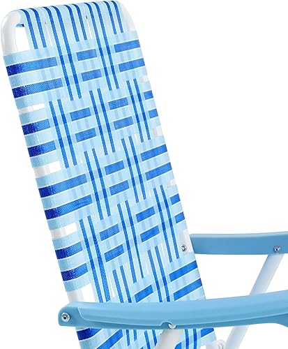 Miniatura 5 de Yaheetech Juego de 2 sillas de camping de playa al aire libre, silla plegable con reposabrazos para adultos, sillas portátiles y robustas con marco