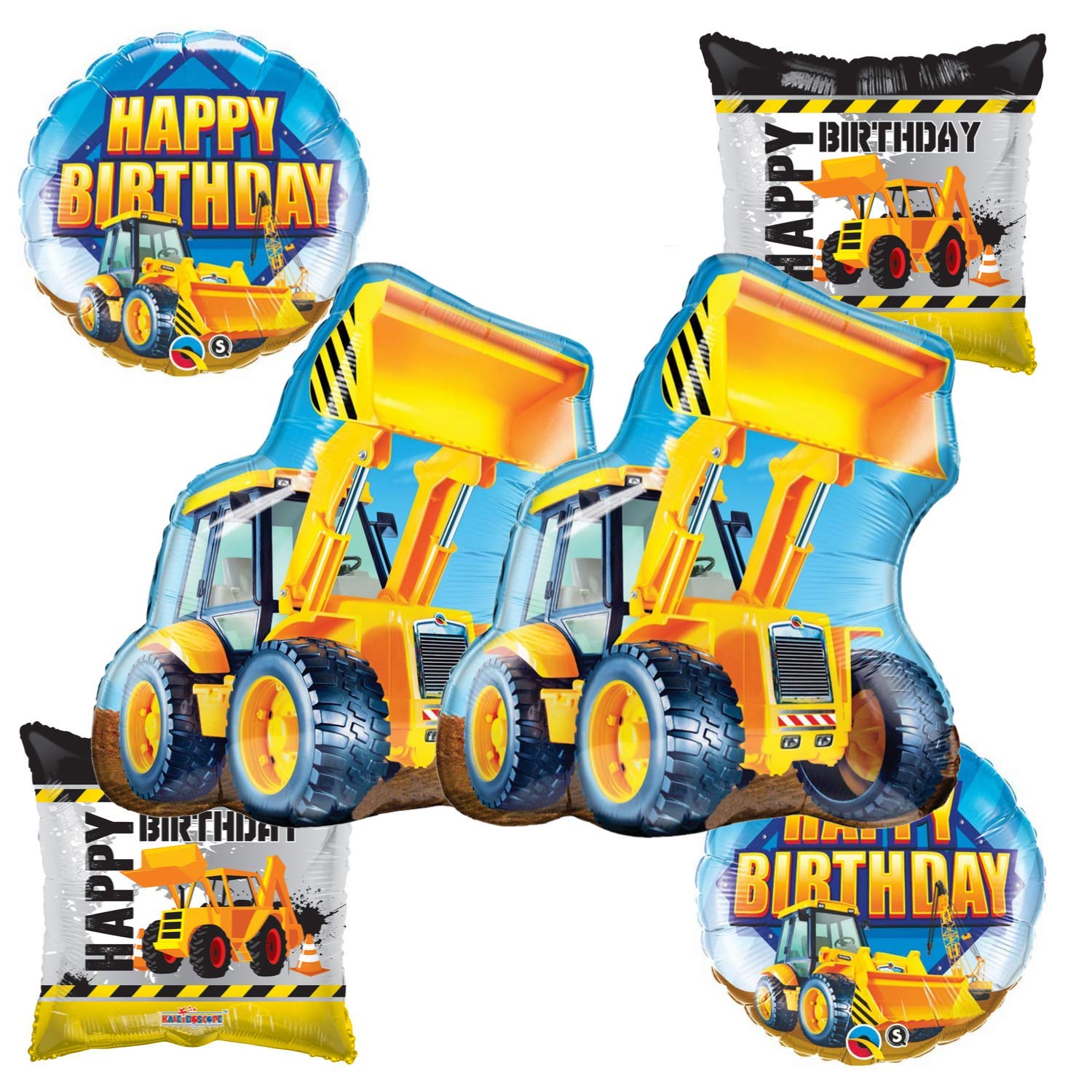 Bulldozer Palloncini, 2 Pezzi Decorazioni Bulldozer Balloon, Bulldozer